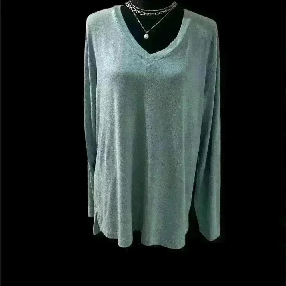 Marty M Women’s V-Neck long sleeve blouse Size XXL - Picture 2 of 5